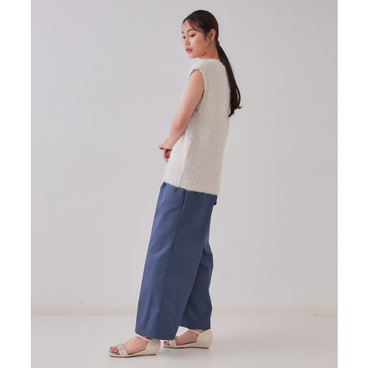 ハイウエストフロントZIPワイドパンツ【洗濯機洗い可】 | OPAQUE.CLIP | 詳細画像7 