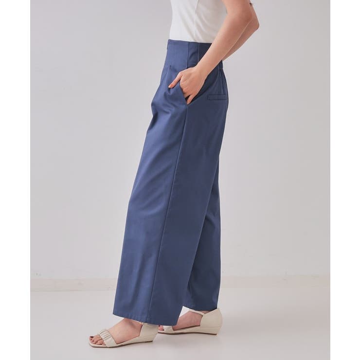 ハイウエストフロントZIPワイドパンツ【洗濯機洗い可】 | OPAQUE.CLIP | 詳細画像10 