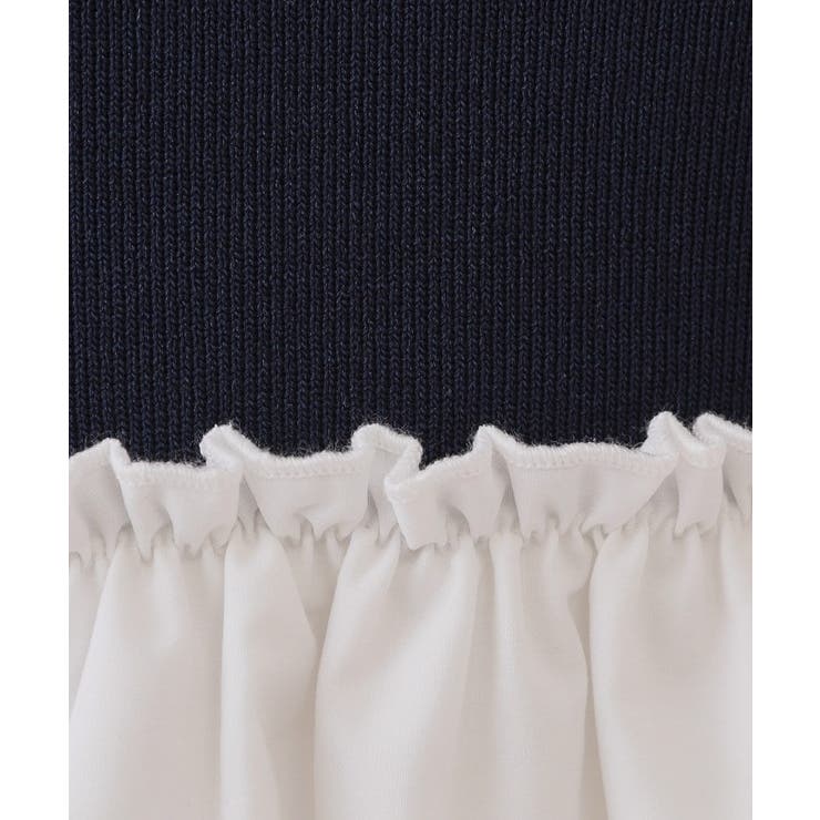 配色ペプラムドッキングニット【洗濯機洗い可】 | OPAQUE.CLIP | 詳細画像12 