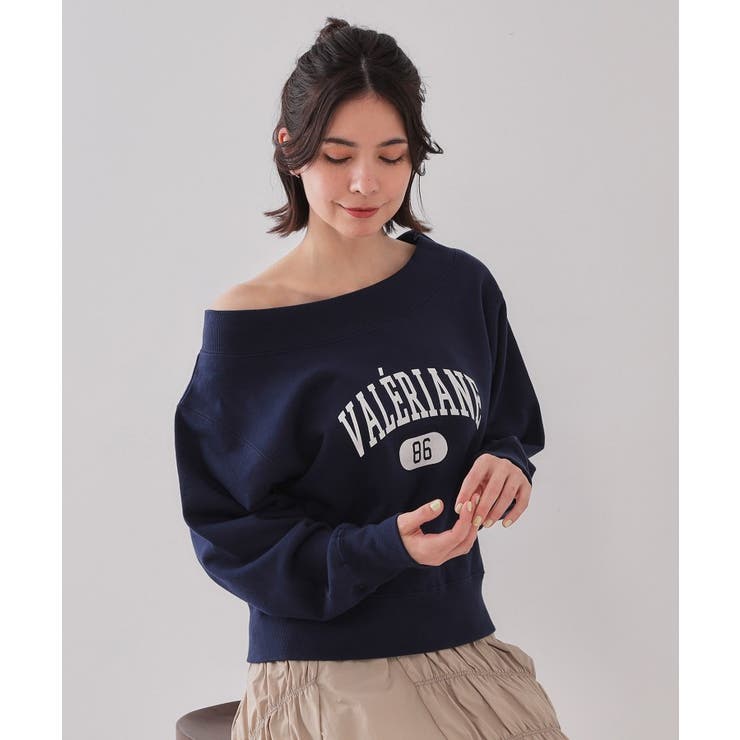 ネイビー(094) | カレッジロゴスウェット【洗濯機洗い可】 | OPAQUE.CLIP