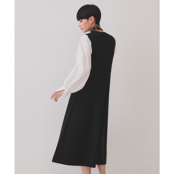 フハクスリーブドッキングニットワンピース【洗濯機洗い可/抗ピル】 | OPAQUE.CLIP | 詳細画像5 