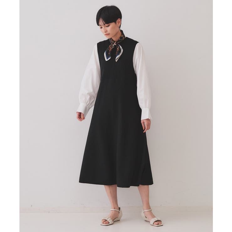 フハクスリーブドッキングニットワンピース【洗濯機洗い可/抗ピル】 | OPAQUE.CLIP | 詳細画像6 