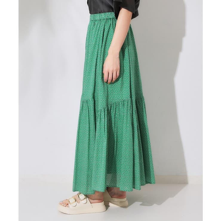 ギャザーフレアスカート/オーガニックコットン混【洗濯機洗い可】 | OPAQUE.CLIP | 詳細画像46 