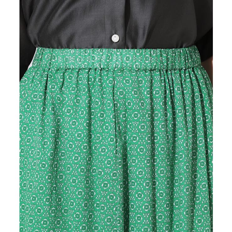 ギャザーフレアスカート/オーガニックコットン混【洗濯機洗い可】 | OPAQUE.CLIP | 詳細画像48 