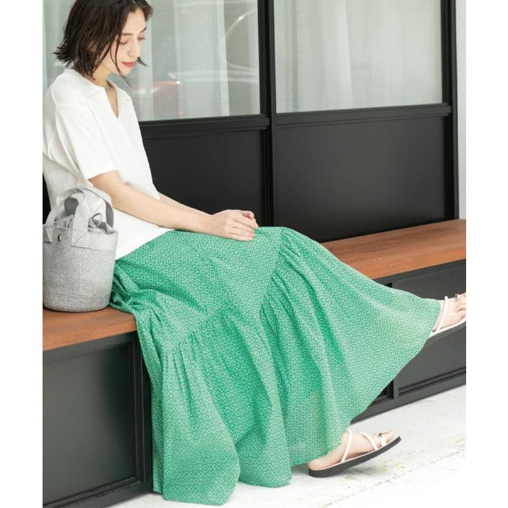 ギャザーフレアスカート/オーガニックコットン混【洗濯機洗い可】 | OPAQUE.CLIP | 詳細画像13 