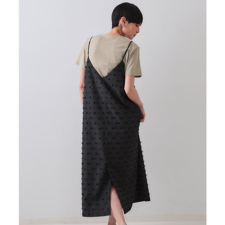 リボンジャカードキャミワンピース【洗濯機洗い可】 | OPAQUE.CLIP | 詳細画像1 