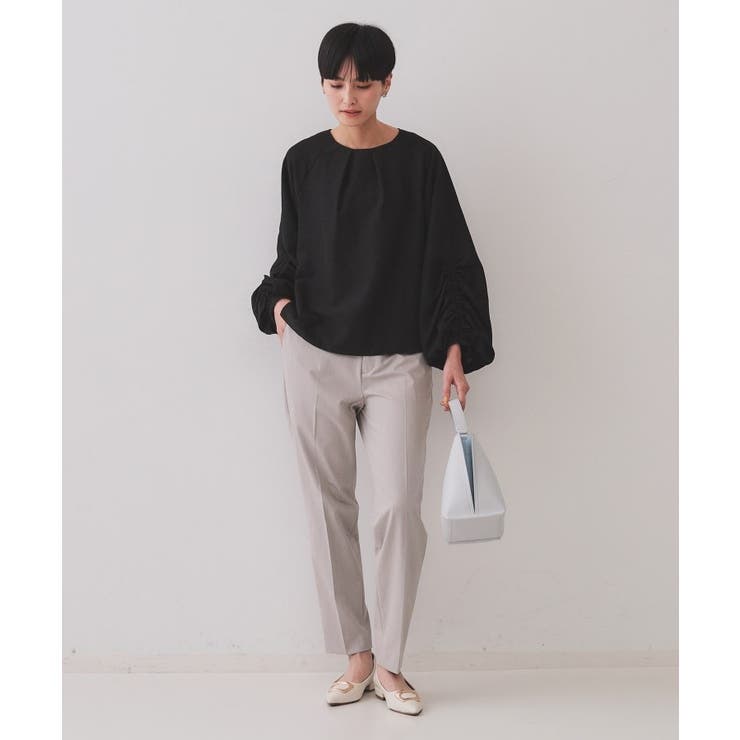 シャーリングスリーブブラウス【洗濯機洗い可】 | OPAQUE.CLIP | 詳細画像6 