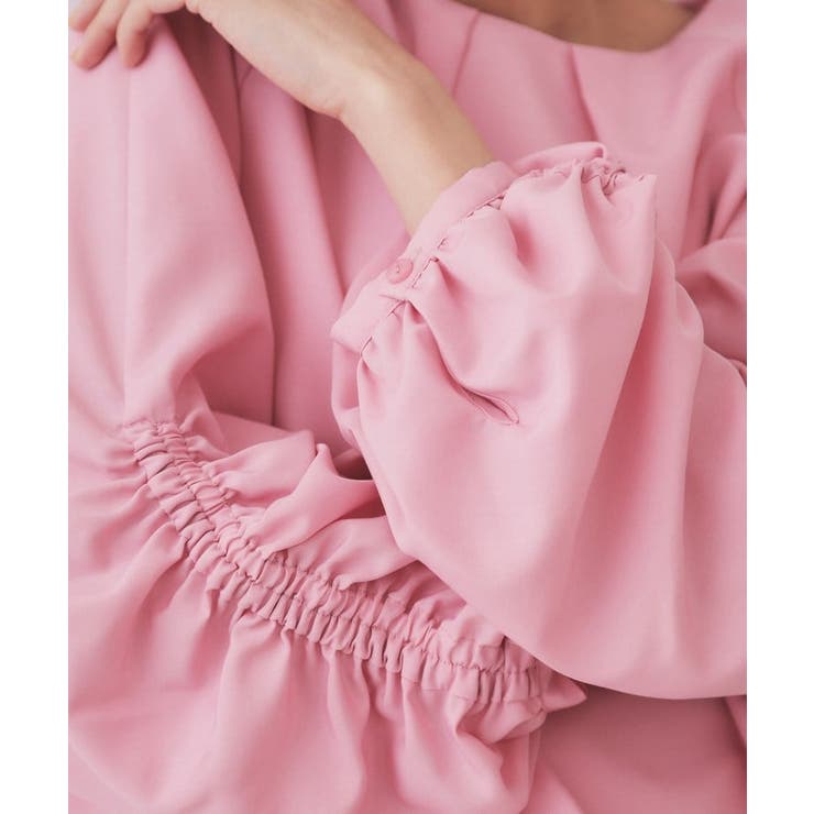 シャーリングスリーブブラウス【洗濯機洗い可】 | OPAQUE.CLIP | 詳細画像19 