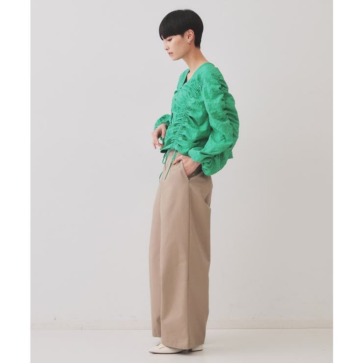 ふくれジャカードシャーリングデザインブラウス【洗濯機洗い可】 | OPAQUE.CLIP | 詳細画像11 