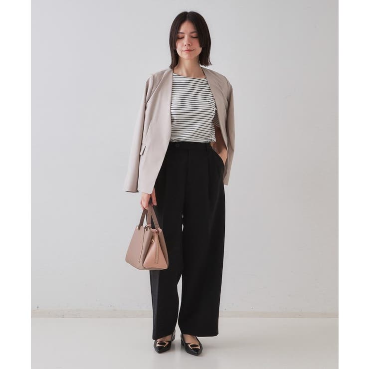 ストレッチタックワイドパンツ【洗濯機洗い可】 | OPAQUE.CLIP | 詳細画像8 