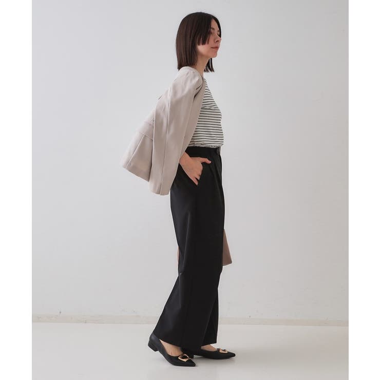 ストレッチタックワイドパンツ【洗濯機洗い可】 | OPAQUE.CLIP | 詳細画像9 