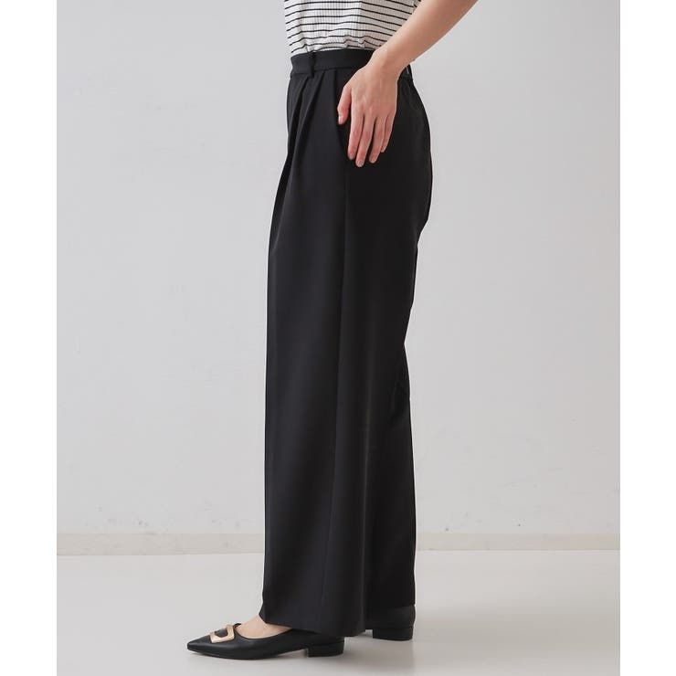 ストレッチタックワイドパンツ【洗濯機洗い可】 | OPAQUE.CLIP | 詳細画像12 