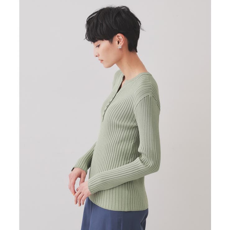 ヘンリーネックリブニット【洗濯機洗い可】 | OPAQUE.CLIP | 詳細画像14 