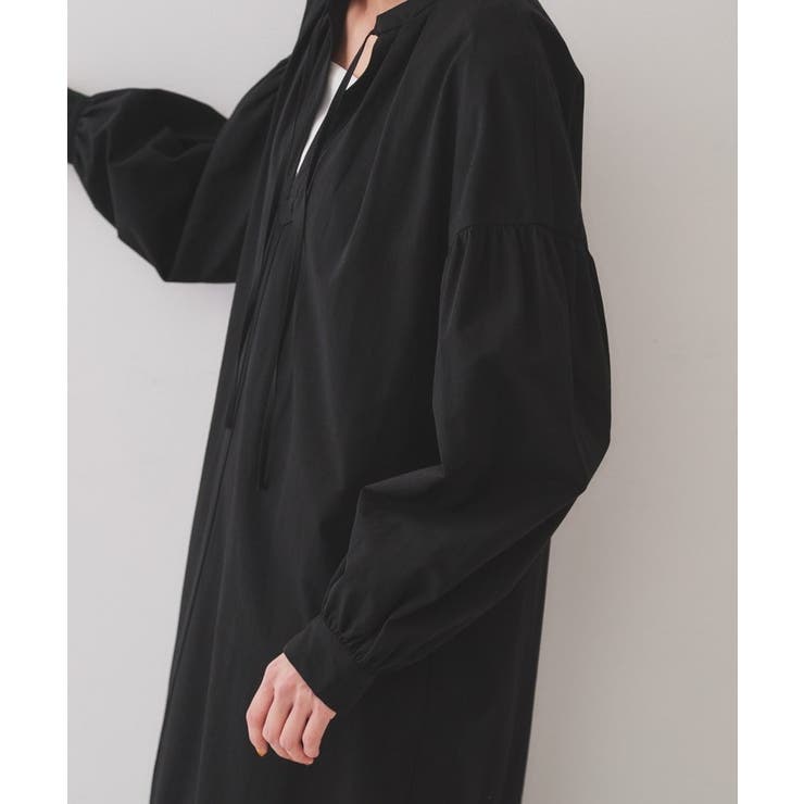 裾アイレットレースボリュームシャツワンピース【洗濯機洗い可】 | OPAQUE.CLIP | 詳細画像14 