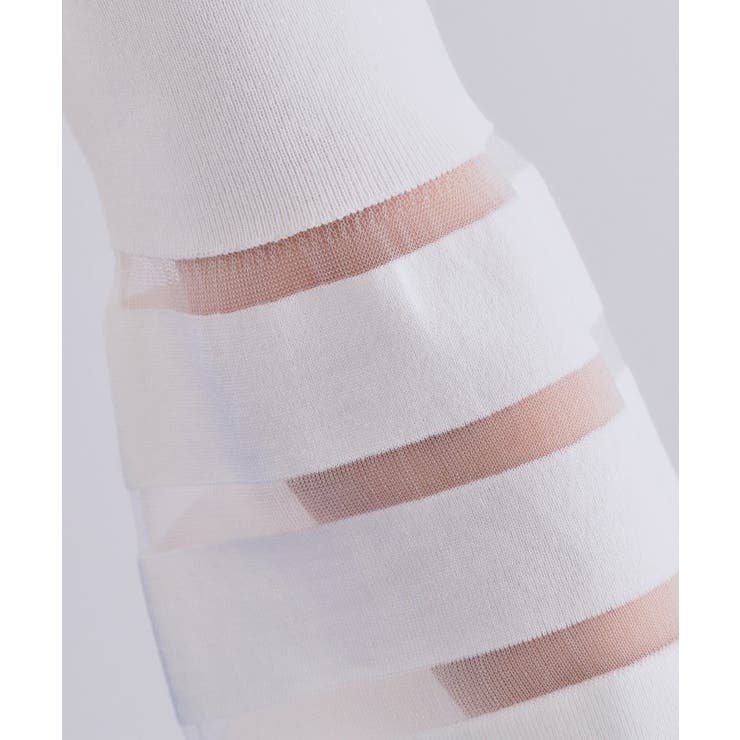 《6色展開》シアーボーダーフレアスリーブニット【洗濯機洗い可】 | OPAQUE.CLIP | 詳細画像40