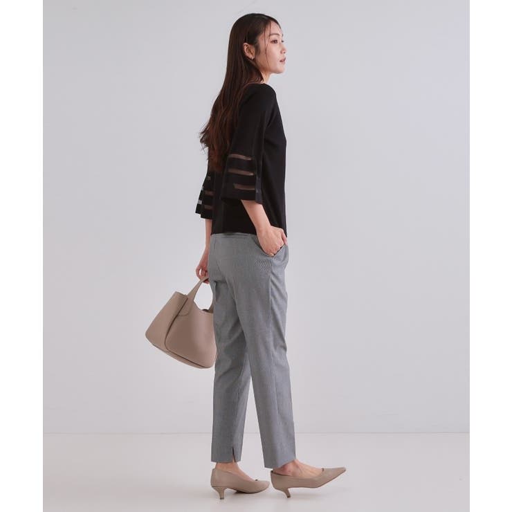 《6色展開》シアーボーダーフレアスリーブニット【洗濯機洗い可】 | OPAQUE.CLIP | 詳細画像47