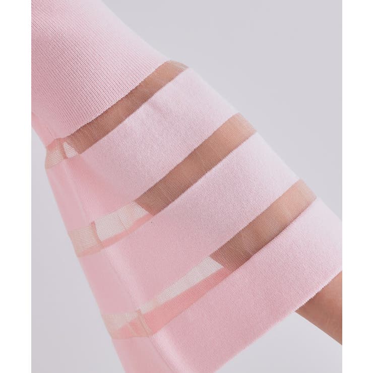 《6色展開》シアーボーダーフレアスリーブニット【洗濯機洗い可】 | OPAQUE.CLIP | 詳細画像57