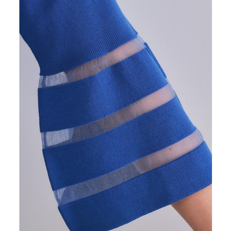 《6色展開》シアーボーダーフレアスリーブニット【洗濯機洗い可】 | OPAQUE.CLIP | 詳細画像61