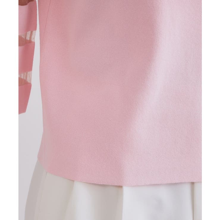 《6色展開》シアーボーダーフレアスリーブニット【洗濯機洗い可】 | OPAQUE.CLIP | 詳細画像67