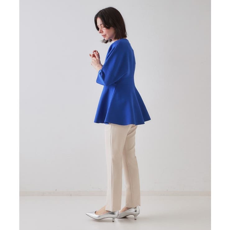 ランタンスリーブペプラムデザインニット【洗濯機洗い可/抗ピル】 | OPAQUE.CLIP | 詳細画像11 