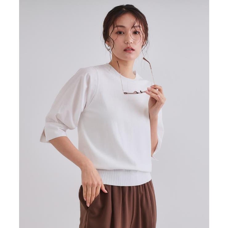 フハクスリーブドッキングニット【洗濯機洗い可】 | OPAQUE.CLIP | 詳細画像27