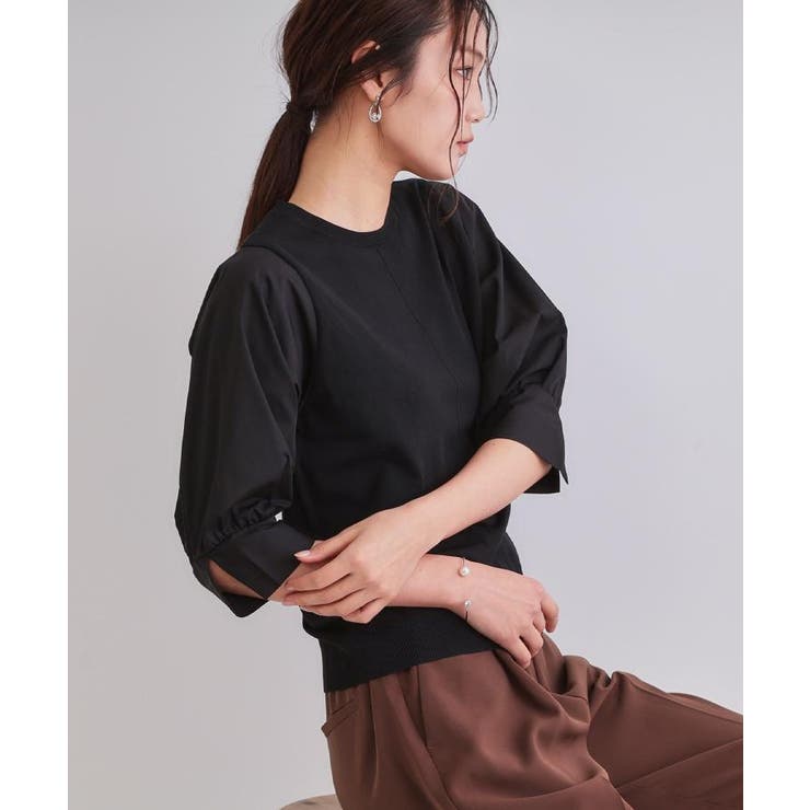 フハクスリーブドッキングニット【洗濯機洗い可】 | OPAQUE.CLIP | 詳細画像32