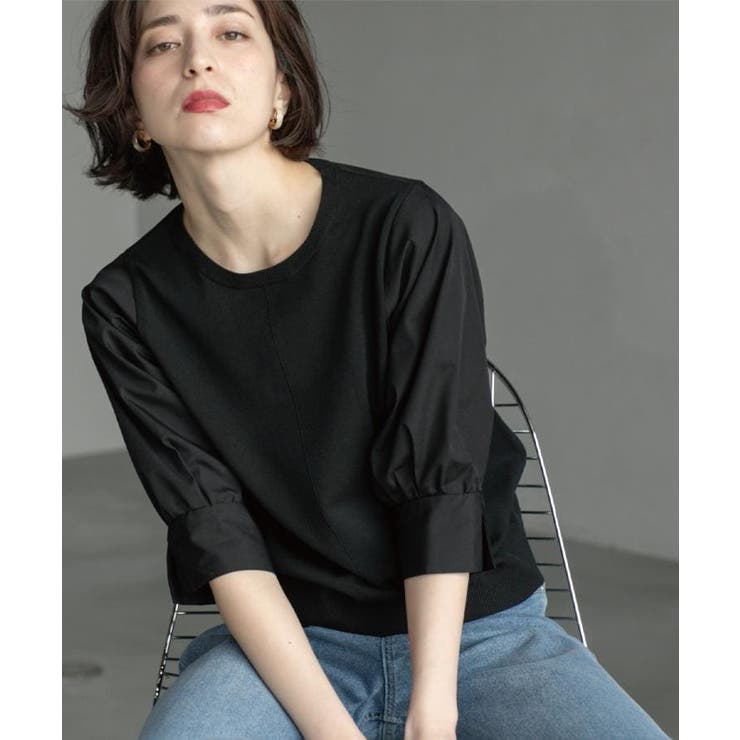 フハクスリーブドッキングニット【洗濯機洗い可】 | OPAQUE.CLIP | 詳細画像8