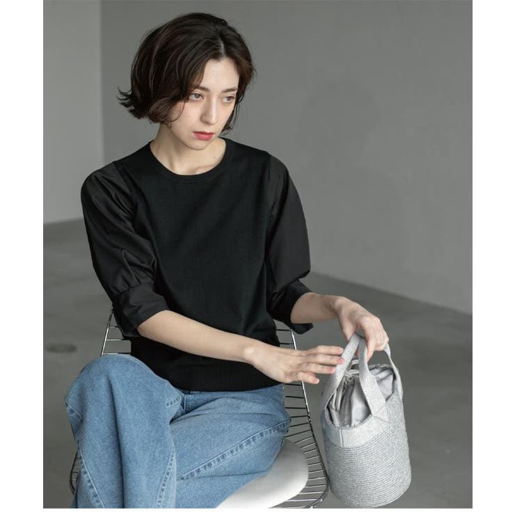 フハクスリーブドッキングニット【洗濯機洗い可】 | OPAQUE.CLIP | 詳細画像9