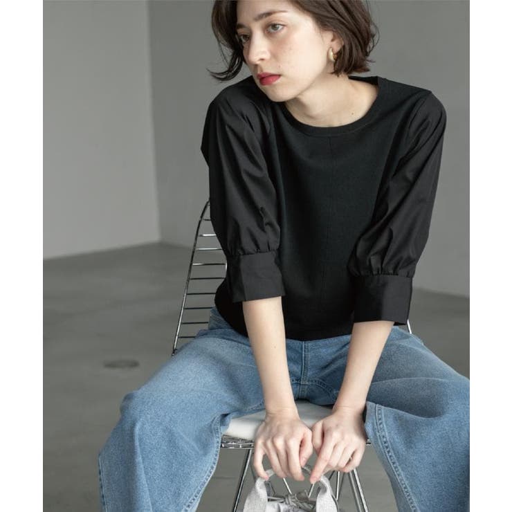 フハクスリーブドッキングニット【洗濯機洗い可】 | OPAQUE.CLIP | 詳細画像13