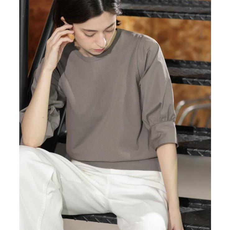 フハクスリーブドッキングニット【洗濯機洗い可】 | OPAQUE.CLIP | 詳細画像17