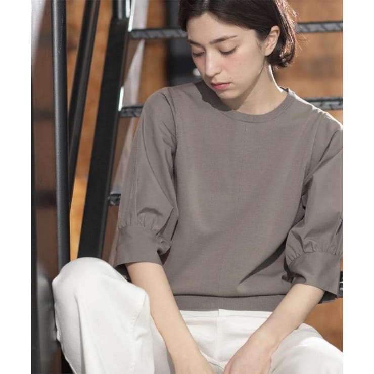 トープ(054) | フハクスリーブドッキングニット【洗濯機洗い可】 | OPAQUE.CLIP