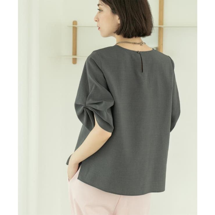 リネンライクタックスリーブブラウス【洗濯機洗い可/吸水速乾/接触冷感】 | OPAQUE.CLIP | 詳細画像24 