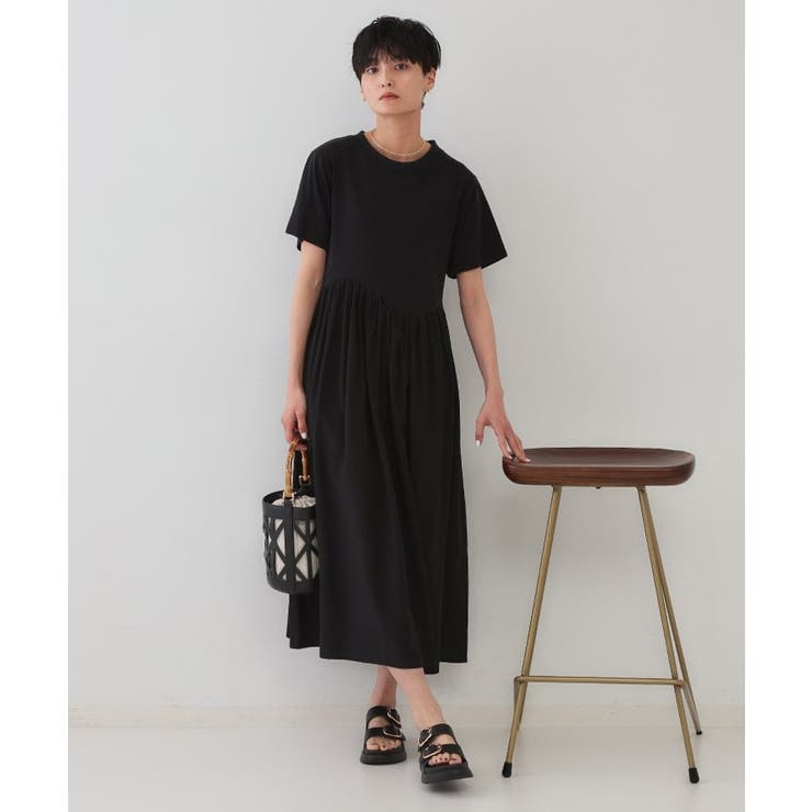 アシメドッキングフレアワンピース【洗濯機洗い可】 | OPAQUE.CLIP | 詳細画像3 