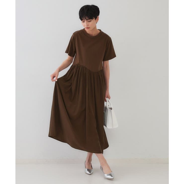 アシメドッキングフレアワンピース【洗濯機洗い可】 | OPAQUE.CLIP | 詳細画像6 