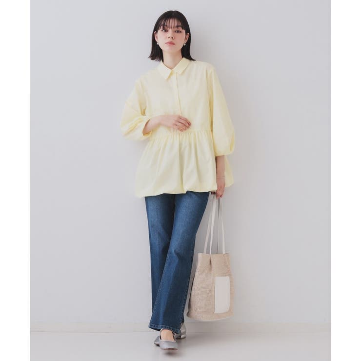 裾バルーンペプラムシャツ【洗濯機洗い可】 | OPAQUE.CLIP | 詳細画像6 