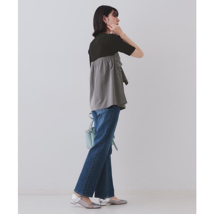 リボンビスチェドッキングニット【洗濯機洗い可】 | OPAQUE.CLIP | 詳細画像7 