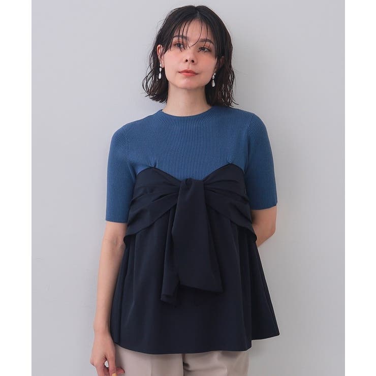 リボンビスチェドッキングニット【洗濯機洗い可】 | OPAQUE.CLIP | 詳細画像9 