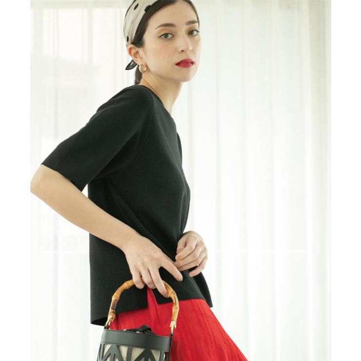 カーブスリーブニット【UV/洗濯機洗い可】 | OPAQUE.CLIP | 詳細画像9 