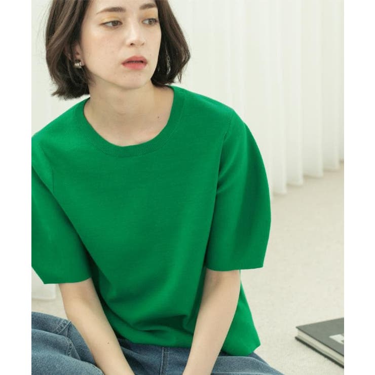 カーブスリーブニット【UV/洗濯機洗い可】 | OPAQUE.CLIP | 詳細画像18 