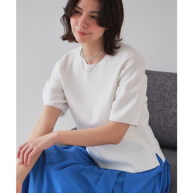 カーブスリーブニット【UV/洗濯機洗い可】 | OPAQUE.CLIP | 詳細画像35 