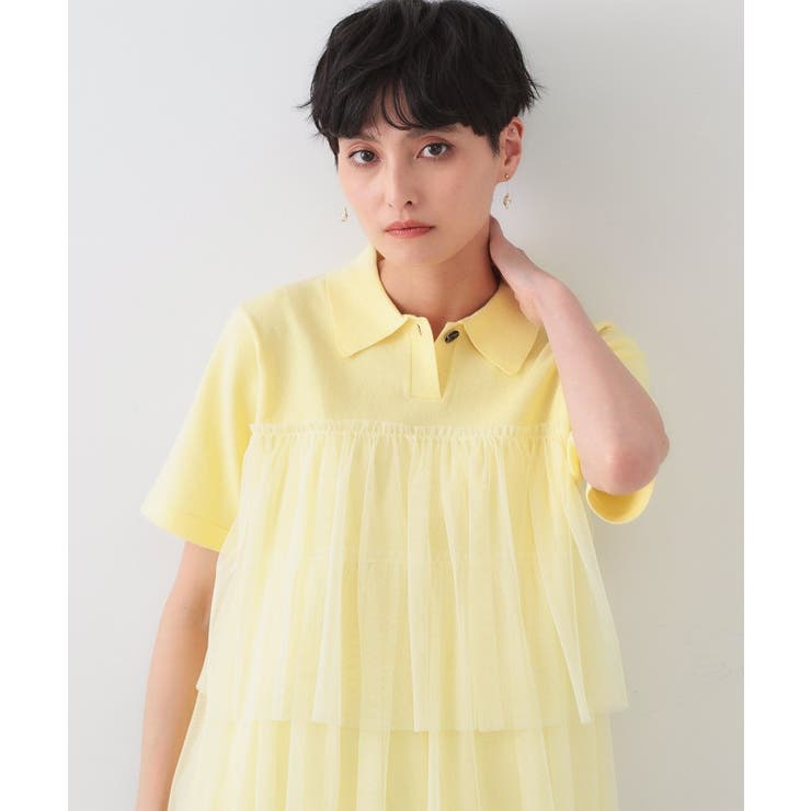 チュールティアードドッキングポロニット【洗濯機洗い可】 | OPAQUE.CLIP | 詳細画像5 