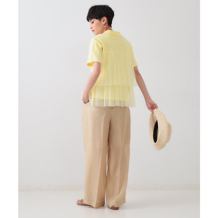 チュールティアードドッキングポロニット【洗濯機洗い可】 | OPAQUE.CLIP | 詳細画像7 