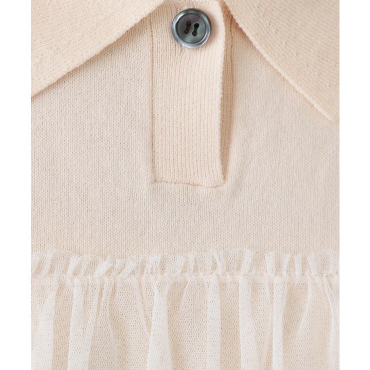 チュールティアードドッキングポロニット【洗濯機洗い可】 | OPAQUE.CLIP | 詳細画像12 