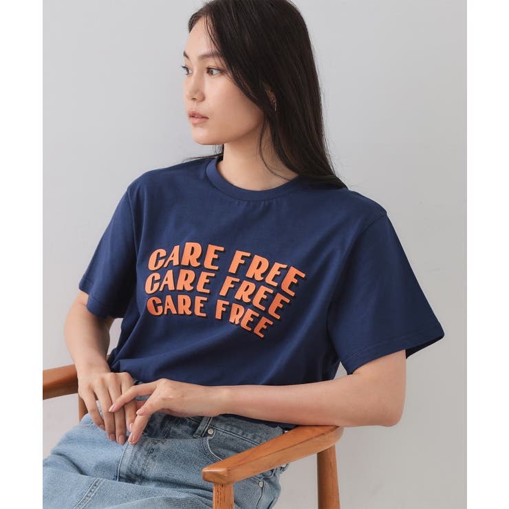 ネイビー(094) | カラーロゴTシャツ【洗濯機洗い可】 | OPAQUE.CLIP