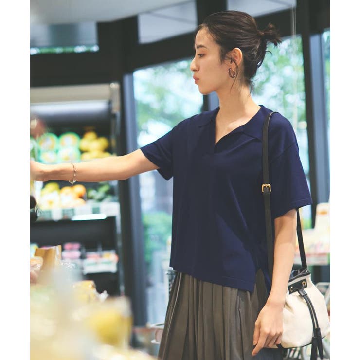 スキッパーニット【UV/接触冷感/抗ピル/洗濯機洗い可】 | OPAQUE.CLIP | 詳細画像2 