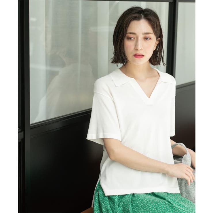 スキッパーニット【UV/接触冷感/抗ピル/洗濯機洗い可】 | OPAQUE.CLIP | 詳細画像6 