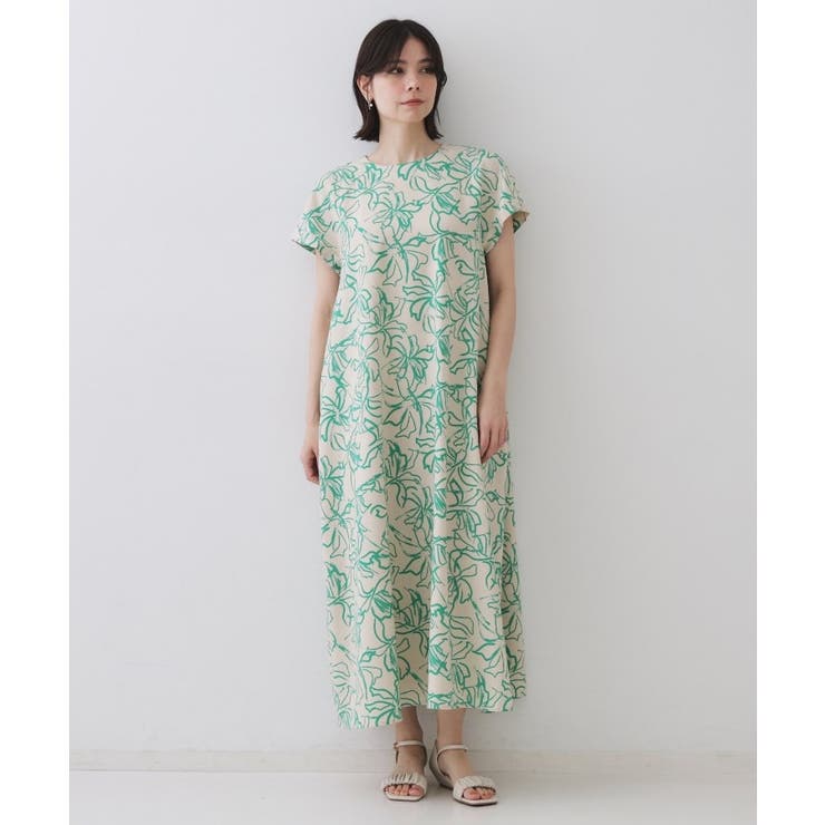 手書き風プリントワンピース【洗濯機洗い可】 | OPAQUE.CLIP | 詳細画像9 