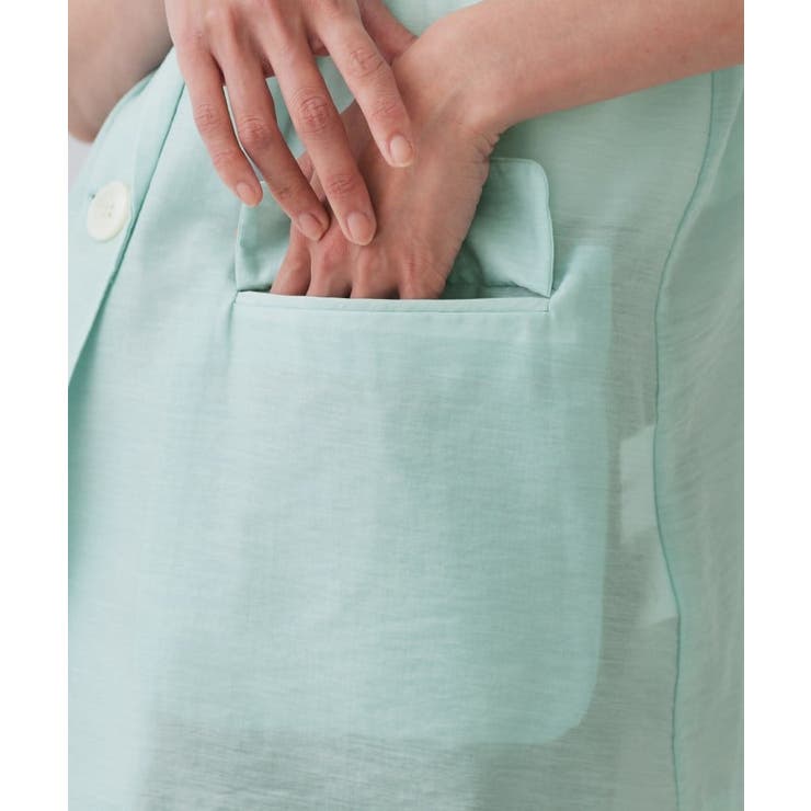 シアーハーフスリーブテーラードジャケット【洗える】 | OPAQUE.CLIP | 詳細画像14 