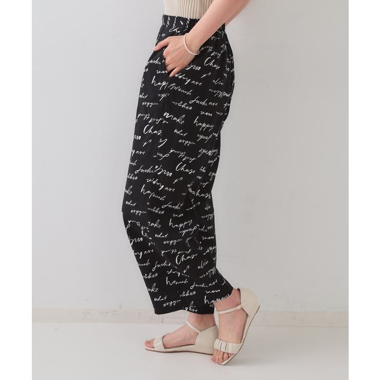 レタープリントイージーワイドパンツ【洗濯機洗い可】 | OPAQUE.CLIP | 詳細画像10 