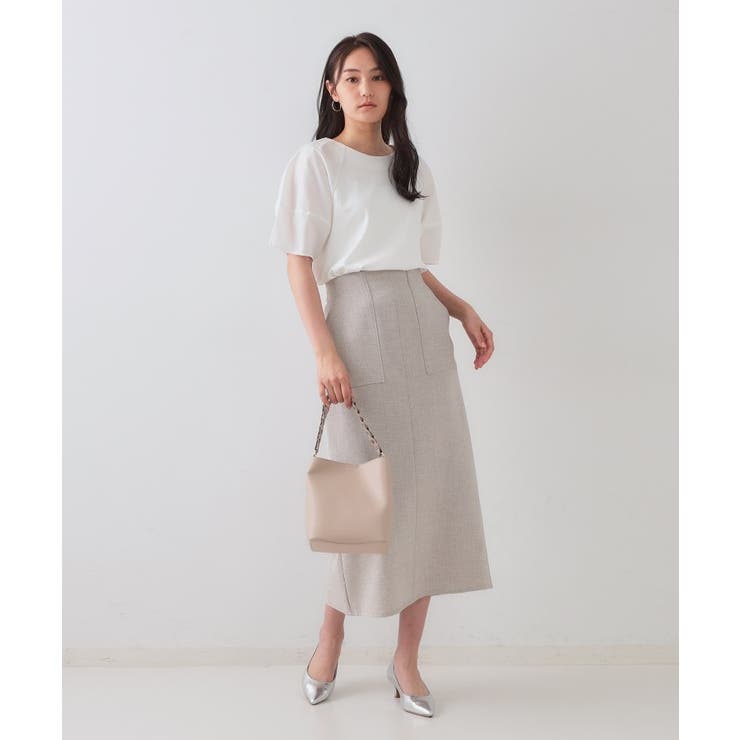 《S-LLサイズ》ランタンスリーブトップス【UV/接触冷感/洗濯機洗い可】 | OPAQUE.CLIP | 詳細画像2 